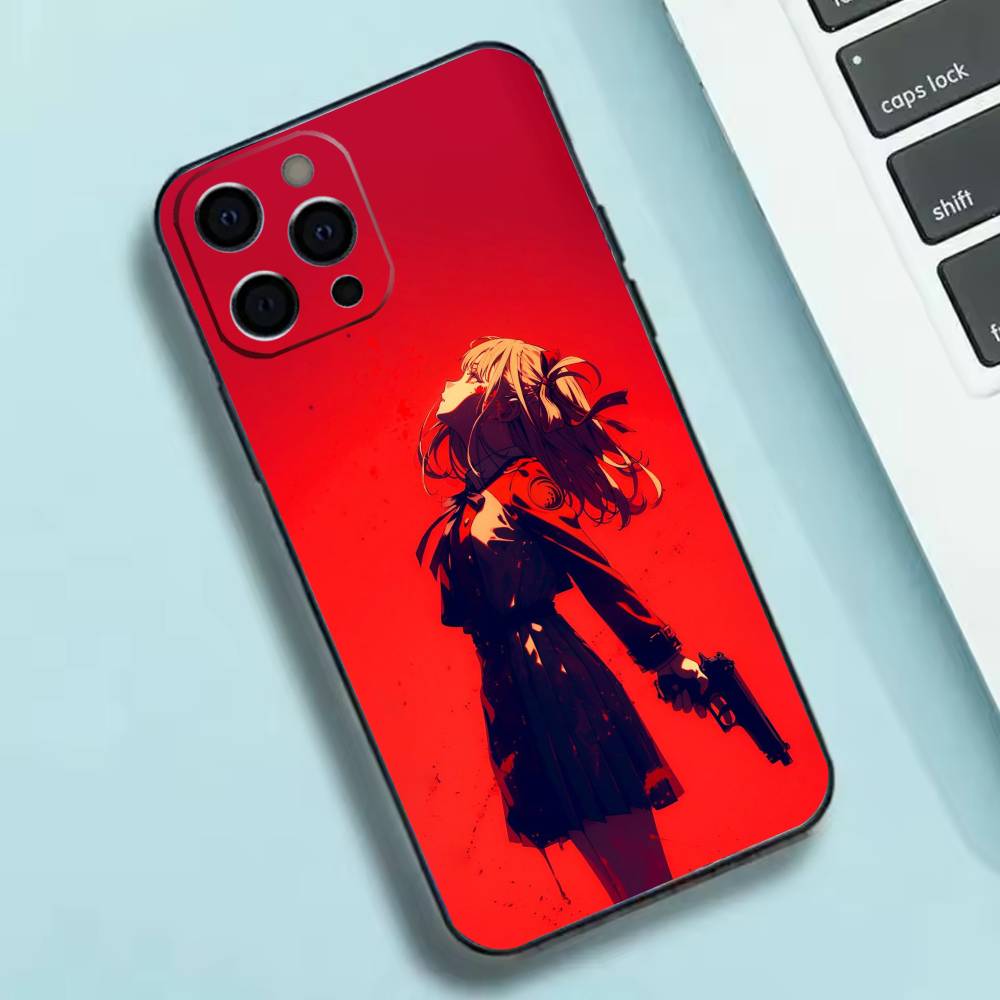 Lycoris Recoil Chisato Phone Case For iPhone 17, 16,15,14,13,12,11 X XR Plus,Others Soft Black Cover