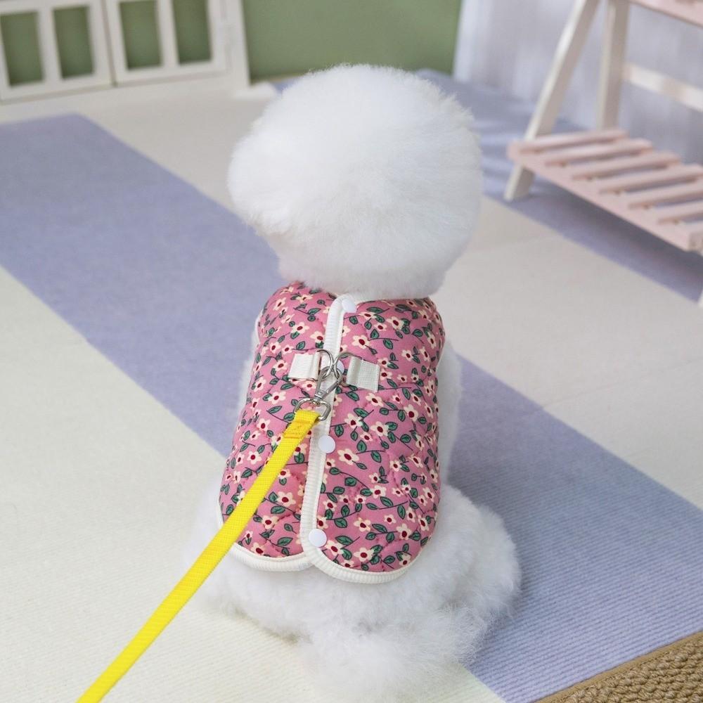 Polyester Cotton Dog Vest Floral Kitten Apparel New Puppy Clothes Autumn Winter