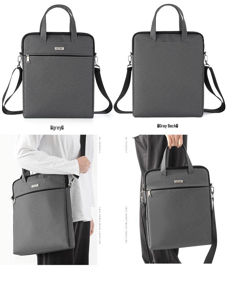 Handheld Waterproof Document Bag with Zipper - Large Capacity Office & Conference Bag for Computers & Documents