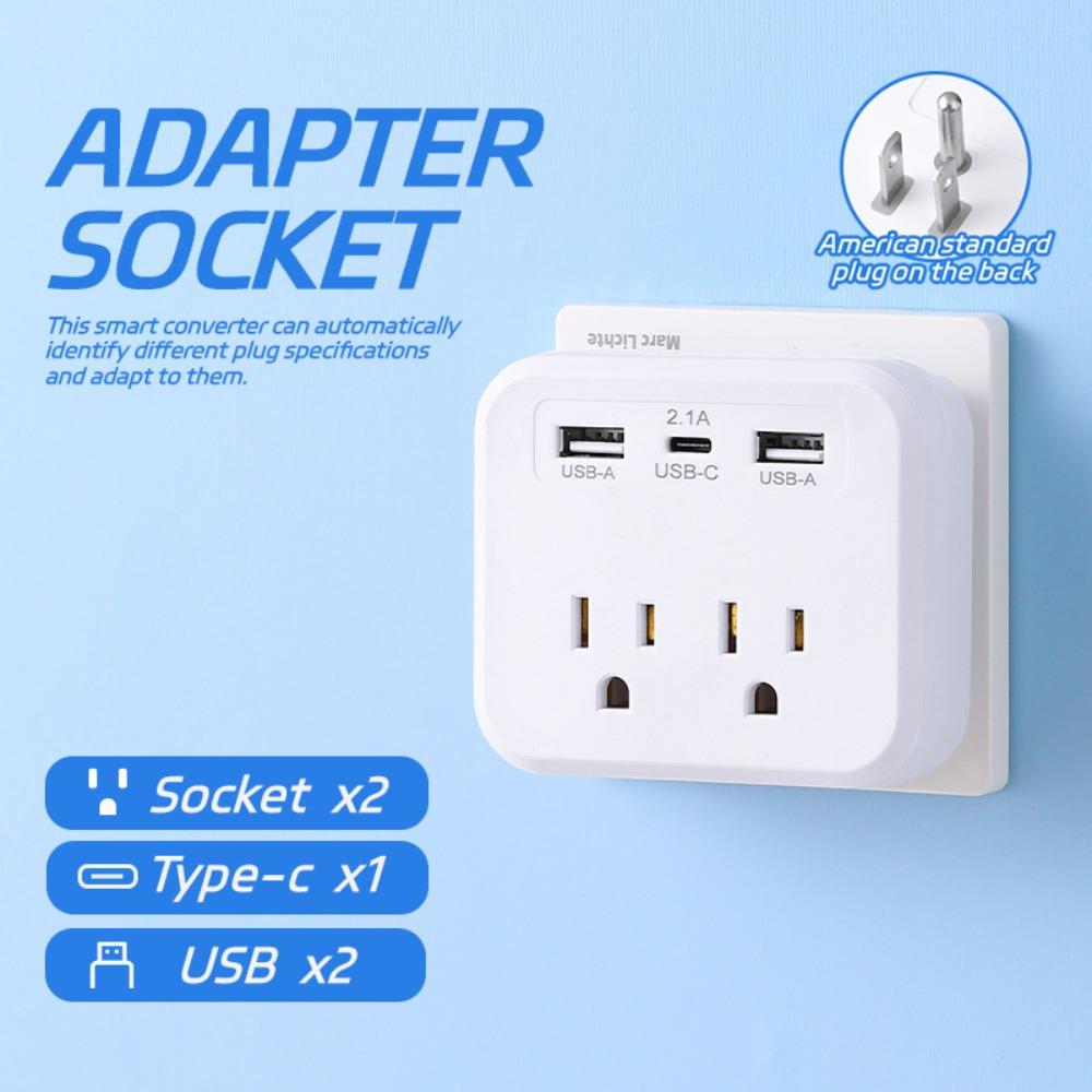 Surge Protector Outlet Extender Overload Protection Wall Adapter Professional Power Strip Home