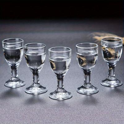 6 Pcs Set 10ml Shot Glass Mini Liquor Cups Tequila, Whiskey, Vodka - Small Bullet Drinking Glasses For Home, Party & Bar