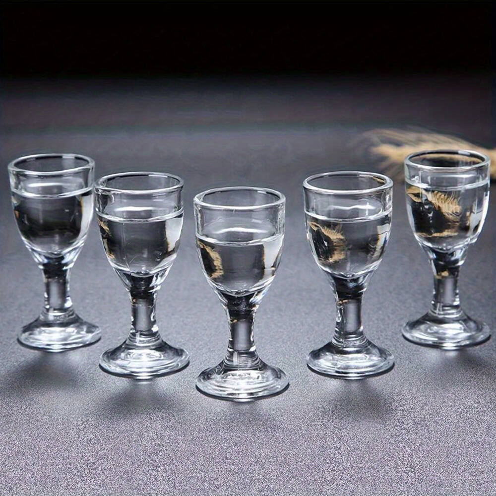 6 Pcs Set 10ml Shot Glass Mini Liquor Cups Tequila, Whiskey, Vodka - Small Bullet Drinking Glasses For Home, Party & Bar