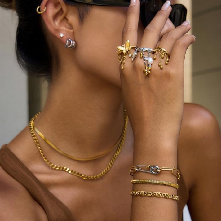 Tassels Rings Freshwater Pearls Flower Detail Stainless Steel Jewelry For Casual Or Formal Wear