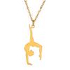 Artistic Gymnastics Necklace Women's Gymnastics Pendant Sports Team Jewelry Gift Adjustable Choker Accessory