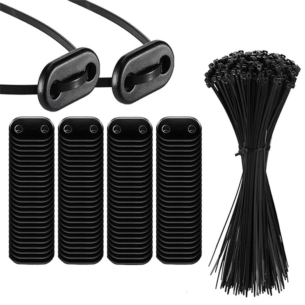 Balcony Privacy Screen Attachment Mounting Set Weatherproof Clips with Cable Ties Suitable for Garden Fence Installation