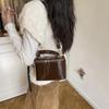 Yogodlns  Korean Fashion Square Box Handbag Women's Mini Crossbody Bag Simple Urban Style PU Material Small Square Bag