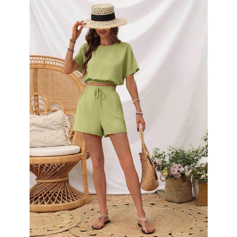 

Женский новый однотонный простой эластичный модный костюм, летняя повседневная одежда для поездок на работу, комплект из двух предметов высшего качества XL