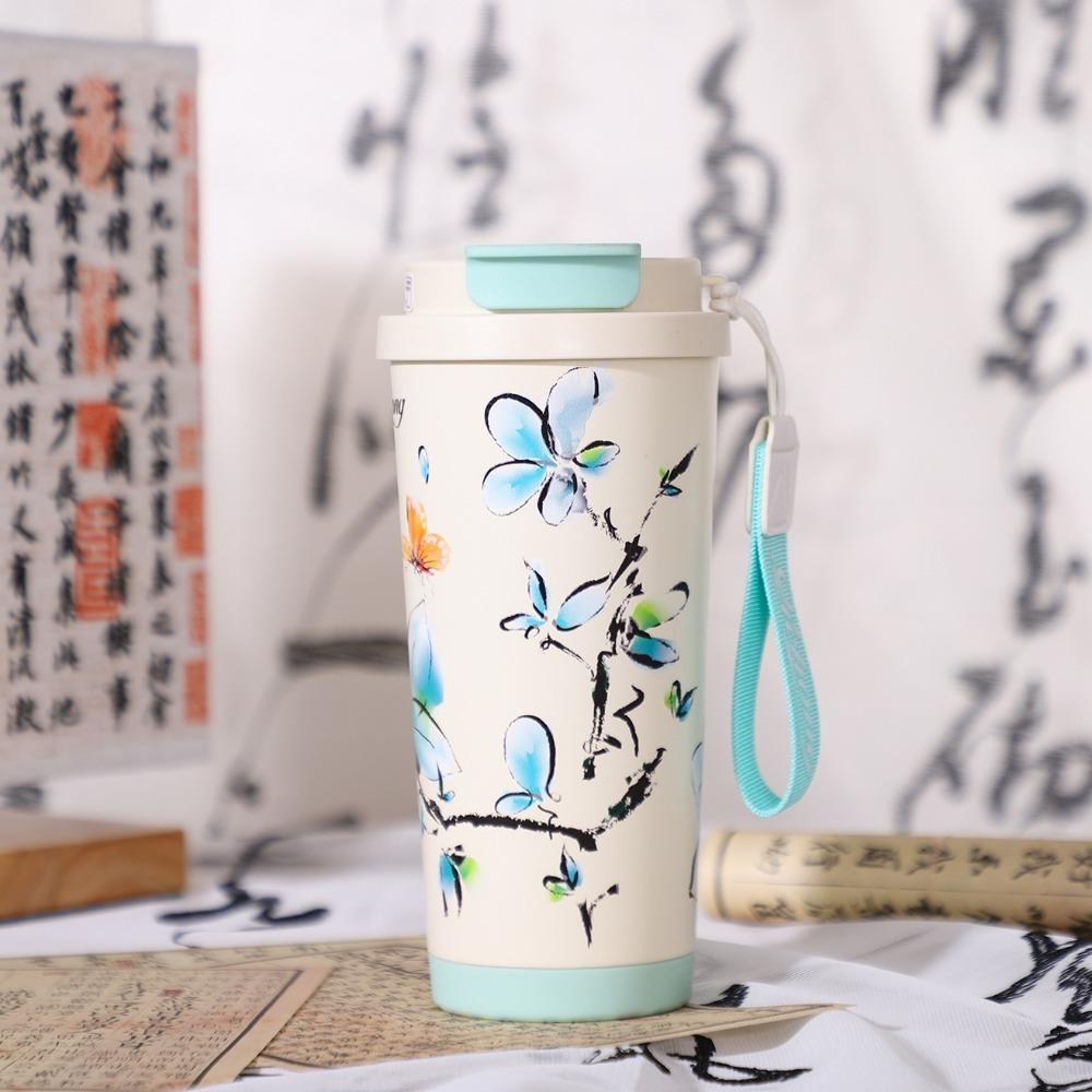 New Style 500ml Coffee Cup Large Capacity Double-layer Insulated Cup Stainless Steel Reausable Vacuum Mug Travel