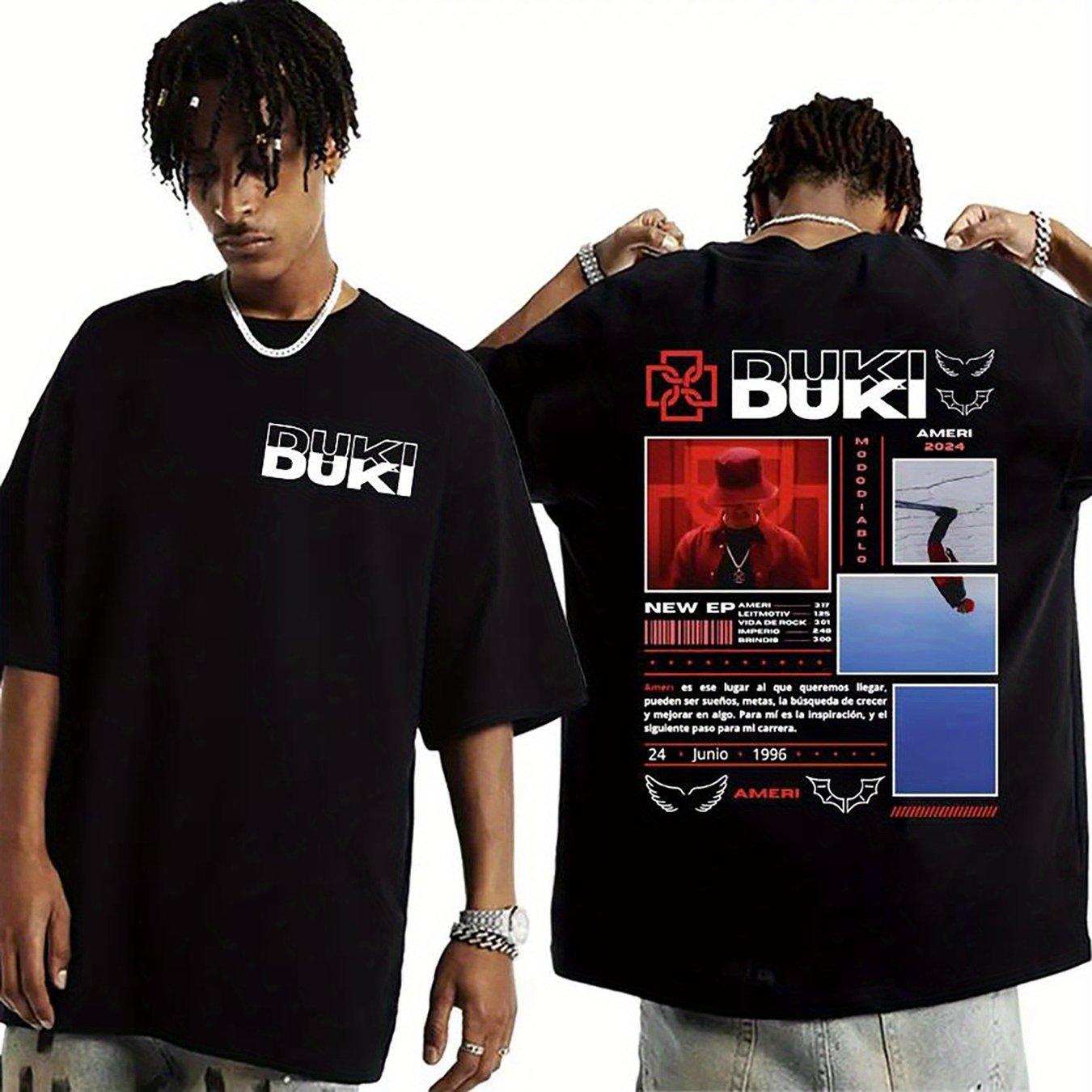 

20G Cotton Pattern Short Sleeves Rapper Duki Ameri 2024 Tour Graphic T Shirts for Men Women Casual Cotton High Quality T Shirt 4XL