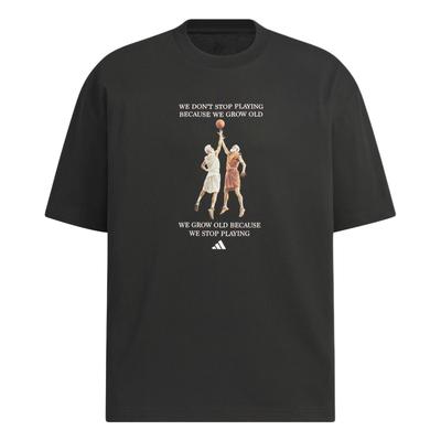SS25 BB Painting Basketball Minimalist Sports Knit Short Sleeve T-Shirt Men Tops KF5163