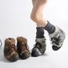 Retro popular fluffy big-headed boots for women's winter new fashionable warm and cold-resistant thick-soled heightening snow boots