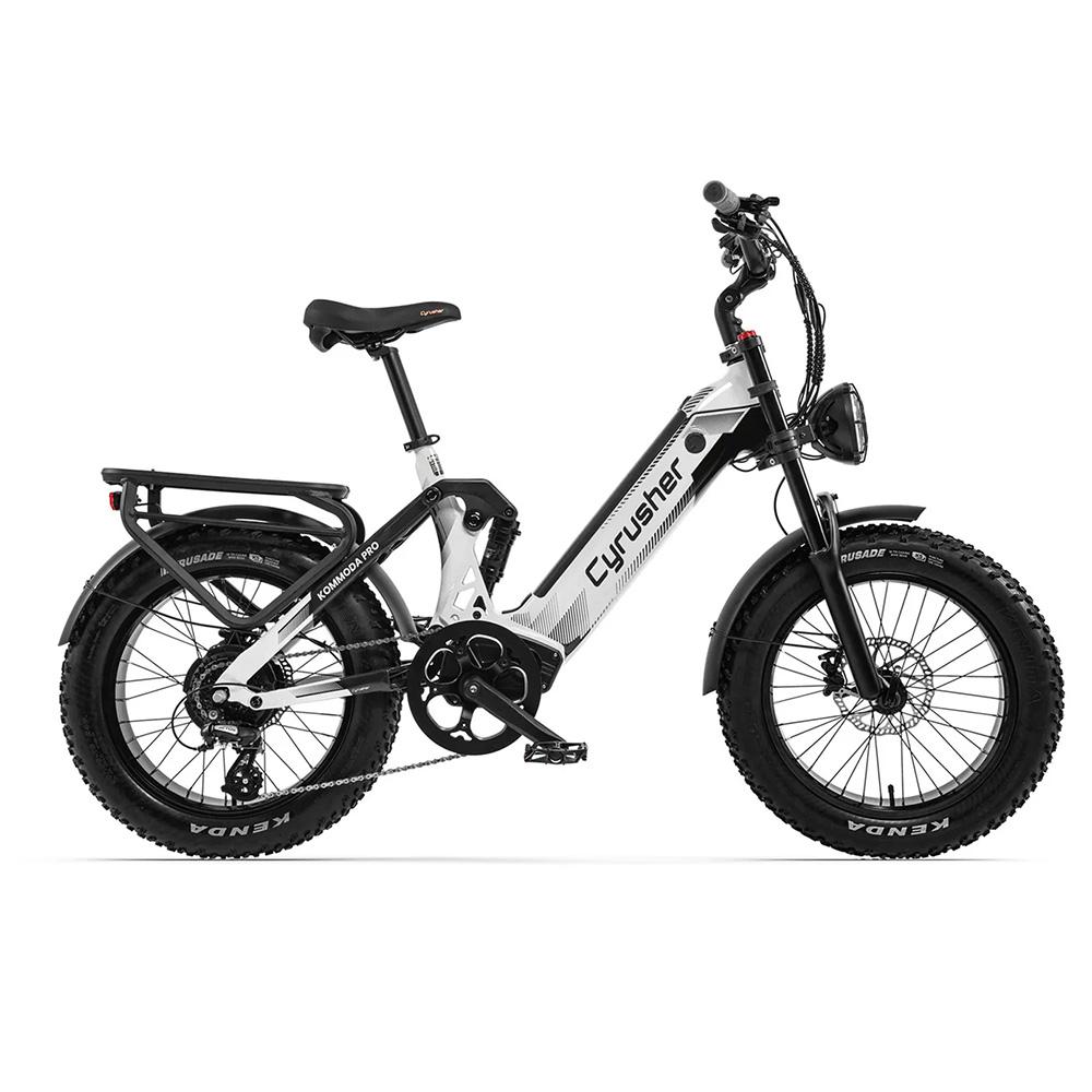 CYRUSHER Kommoda Pro Vélo Électrique 20 pouces Pneus Larges Moteur 250W Batterie 52V 20Ah