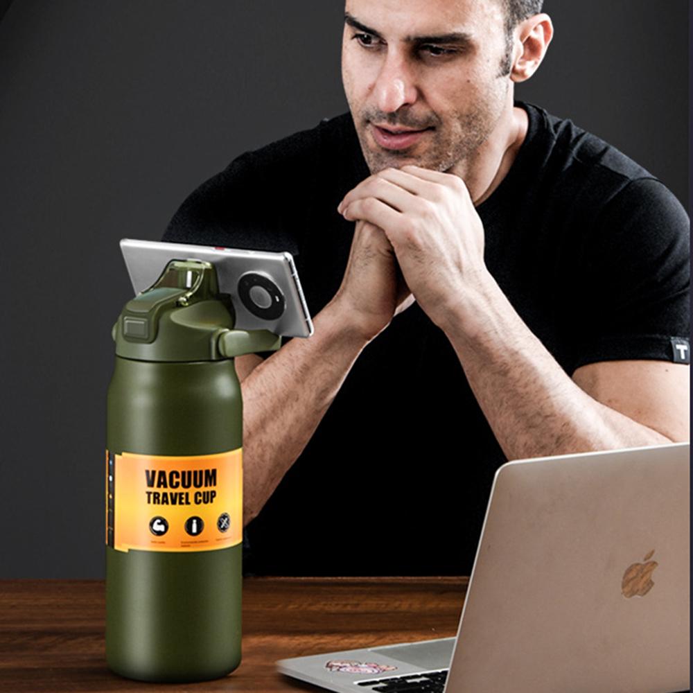 304 stainless steel vacuum bottle, Double-layer insulated kettle, Outdoor portable sports kettle, Large capacity space kettle