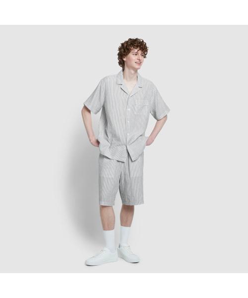 [JAJU] Men's Summer Double Cotton Short Sleeve Pajama Set [Shipped from Korea] 100% Authentic