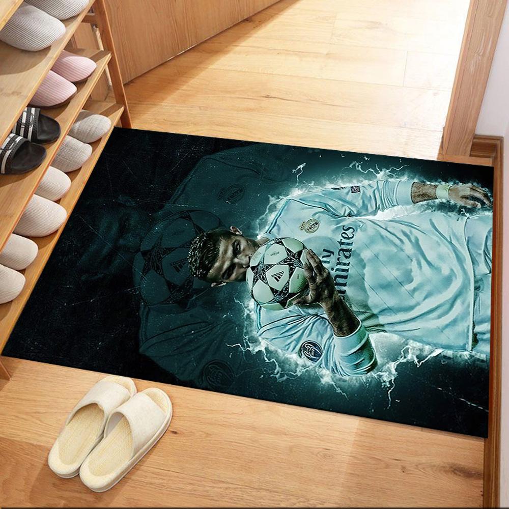 Ronaldo's Vodafone Legacy Square Rugs Are a Great Choice for Living Rooms, Bedrooms, Home Décor, and As Gifts.