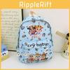 Kids Lightweight School Bag With Cry Baby And Letter Prints For Toddlers