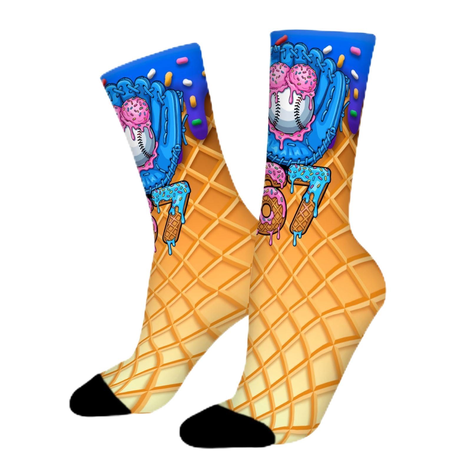 

Милые и игривые носки носки до середины икры длинные носки носки с принтом One Size