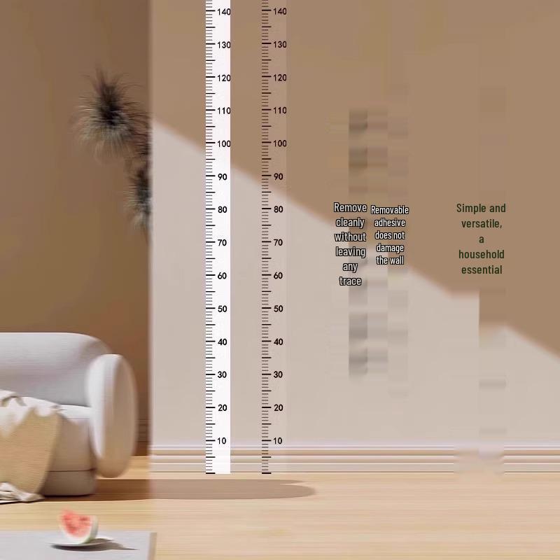 Transparent abnehmbarer Wachstumsdiagramm-Aufkleber für genaue Wachstumsmessung von Kindern ohne Wandschäden