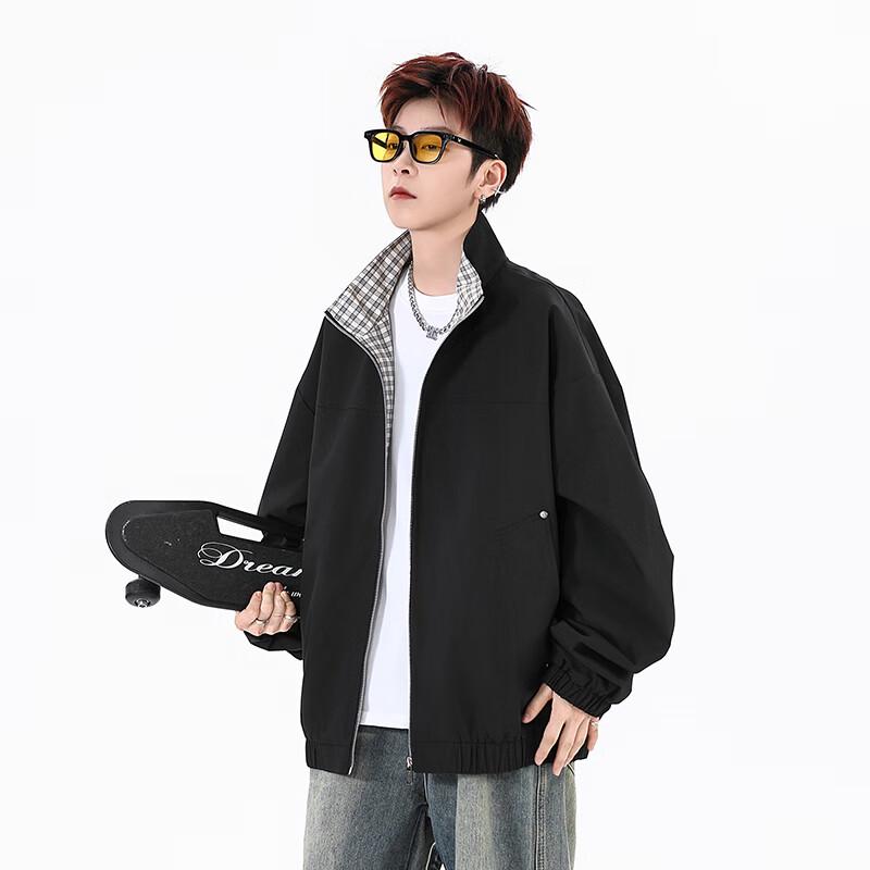 Wassup Sohot Men's Plaid Casual Lapel Jacket