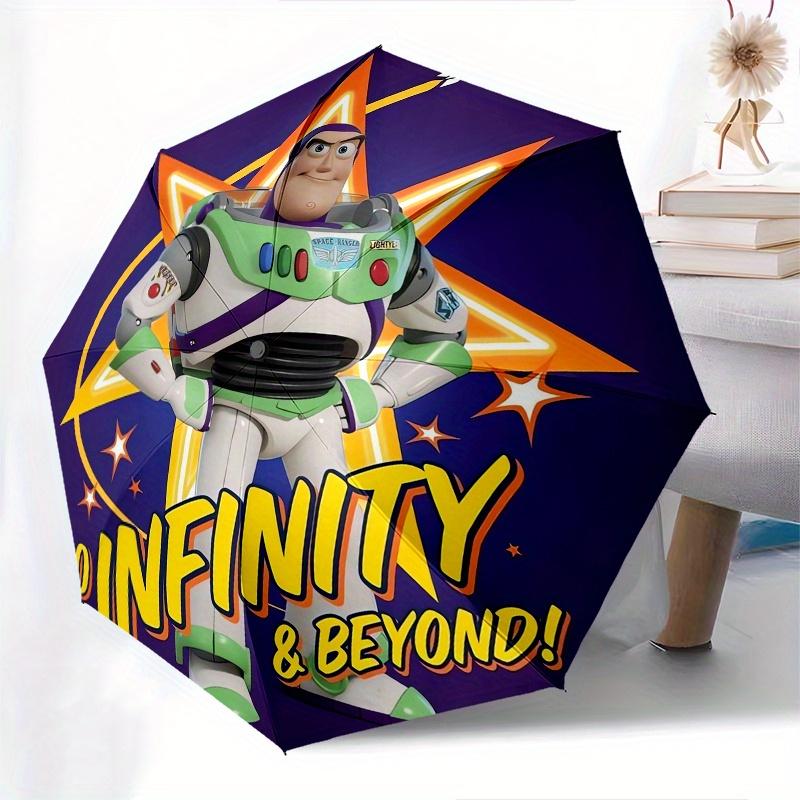 Buzz Lightyear,Infinity Beyond Automatic Opening and Closing Umbrella - 8-rib Folding Design, Lightweight and Portable, Suitable for Daily B