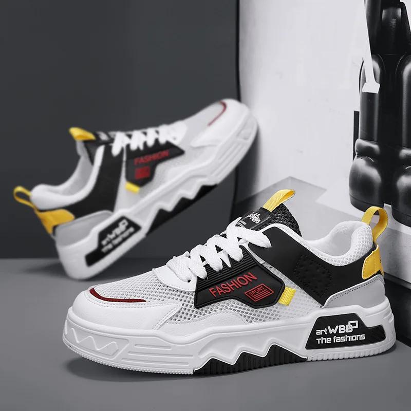 

Модные мужские кроссовки, летние сетчатые дышащие спортивные кроссовки для бега, повседневные кроссовки для мужчин, модные кроссовки для тенниса на шнуровке 44