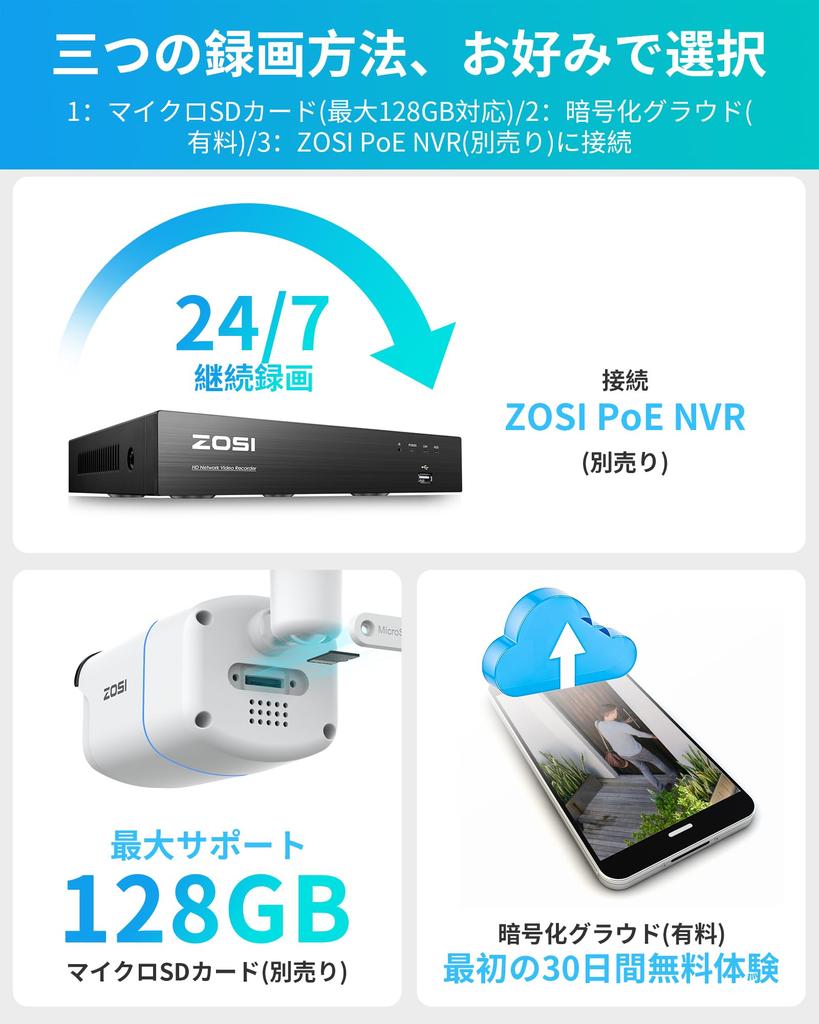 ZOSI 3K 5 Megapixel PoE Security Camera Aurora Lux Surveillance Camera Outdoor Equipped with Technology Full Color Night Vision Shooting Calls iP66