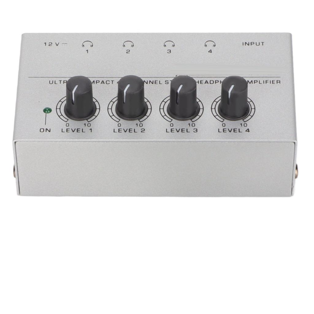 HA400 Ultra Low Noise Headphone Amplifier Ultra Compact 4 Channel Stereo Headphone Amplifier 100‑240V EU Plug