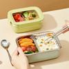 304 Edelstahl Bento Lunchbox für Kinder Schüler Einzel-/Doppelkammer Versiegelt Tragbarer Lunchbehälter Mikrowellengeeignet