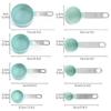 8PCS plastic measuring cup Spoon Set Stainless Steel handle Kitchen Baking Tools Accessories Weighing gadgets