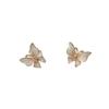 Elegant Pink Butterfly Earrings: Forest-Style Gold-Plated Design with S925 Silver Needle - Versatile Light Luxury for Women