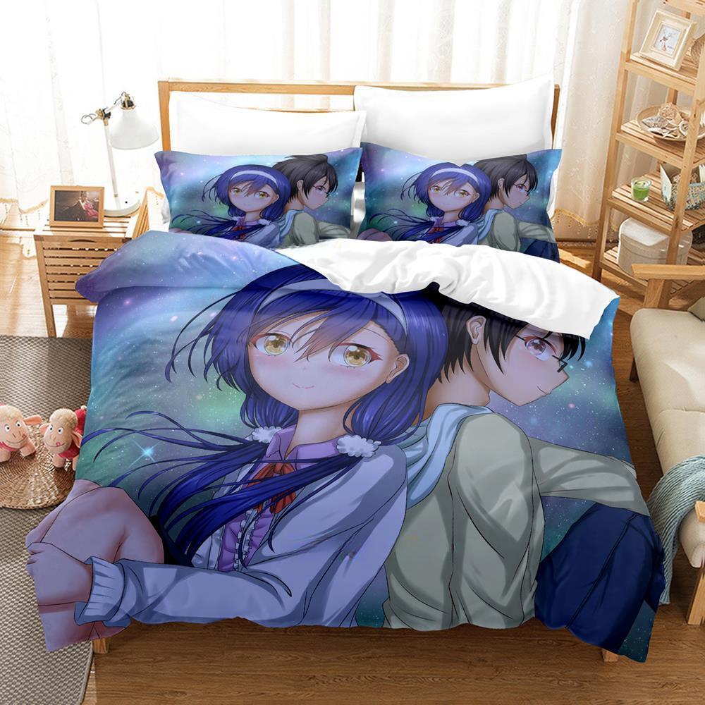 Imprimare 3D Anime Nu Învățăm Niciodată: Set Lenjerie de Pat Bokuben Single Twin Full Queen King Size Set de Pat pentru Dormitor Adulți Copii Seturi Huse de Plapumă