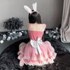 Christmas Dress Sweet Bunny Girl Costume Rabbit Woman Set Bunny Suit Sexy Lingeries Lady Cosplay New Year Maid Role Play Uniform