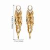 Korean Style Metal Sequin Earrings Zinc Zinc Alloy Gold Earrings Charm Long Tassel Dangle Earrings  Girl