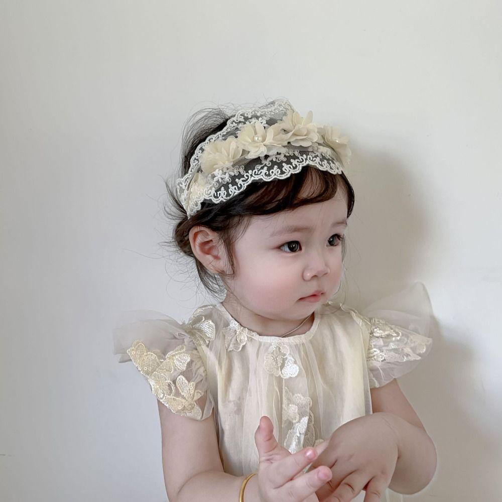Flower Infant Hairband Korean Style Elastic Hair Hoop Sweet Lace Baby Headband  Photography Props