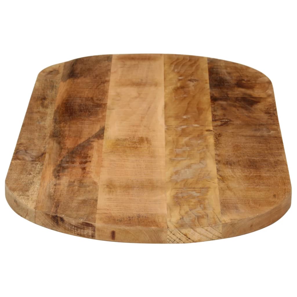 Vidaxl Blat Stołu, 110X50X3,8 Cm, Owalny, Surowe Drewno Mango
