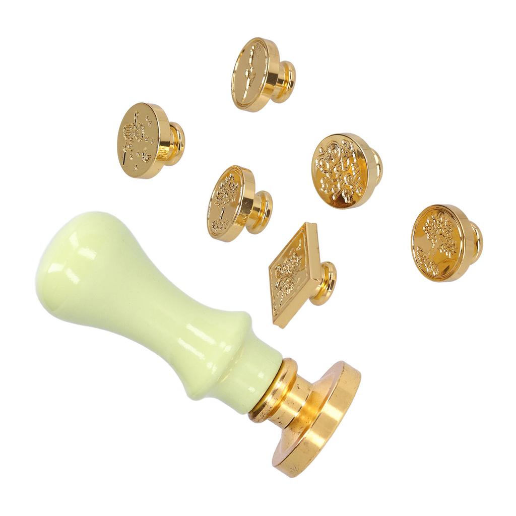 Wax Stamp Seal Easy Operation High Durability Rustproof Wide Application Wax Seal Stamp KitGreen