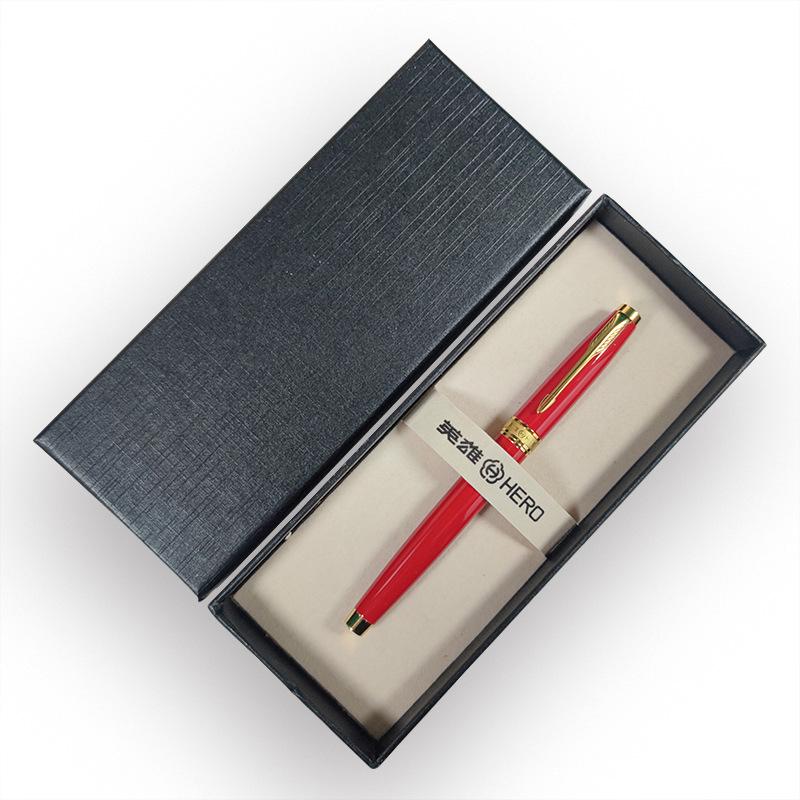 HERO 772 Fountain Pen Gift Set, Metal Barrel, Fine Nib, Engravable Calligraphy Pen for Business Office. 0.5mm Fine Nib