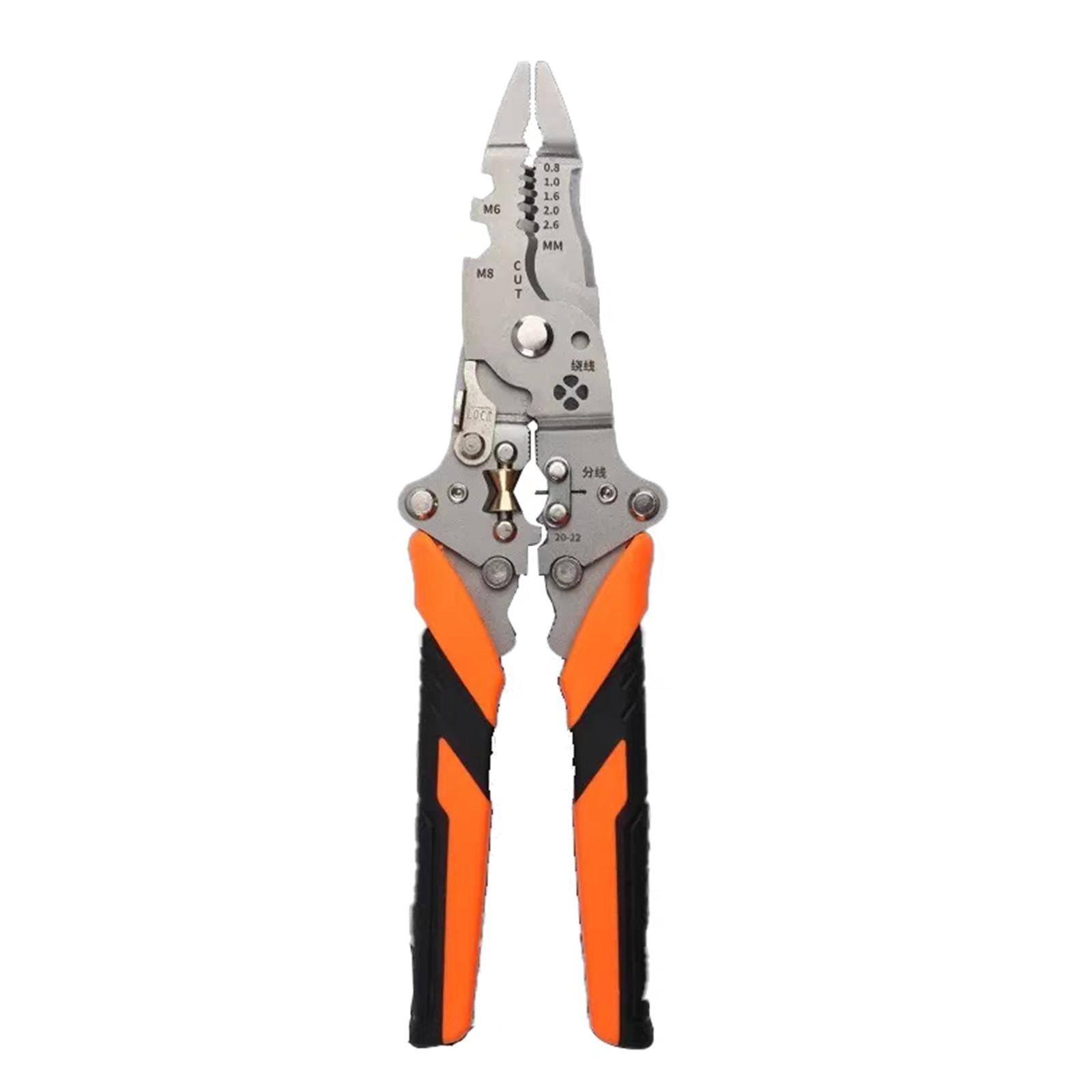 

Foldable 14 Function Wire Stripper Tool Electrical Crimping Tool For Copper And Aluminum Wire With Comfortable Grip 1