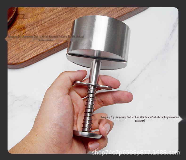 Presă din Oțel Inoxidabil pentru Carne de Hamburger, Formă pentru Chiftele Groase și Găluște de Orez - Ustensilă Manuală de Bucătărie