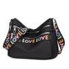 Oxford cloth messenger bag shoulder bag large capacity multi-pocket bag women's new fashion letter flow