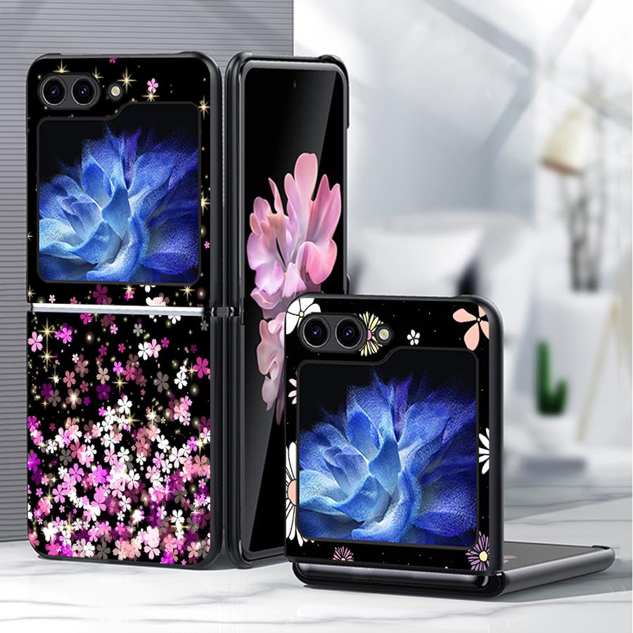 Cherry Blossom Daisy Case for Samsung Galaxy Flip6 Flip3 Flip7 FE Flip5 Z Flip 7 6 5 4 3 Flip4 Back Phone Cover Funda