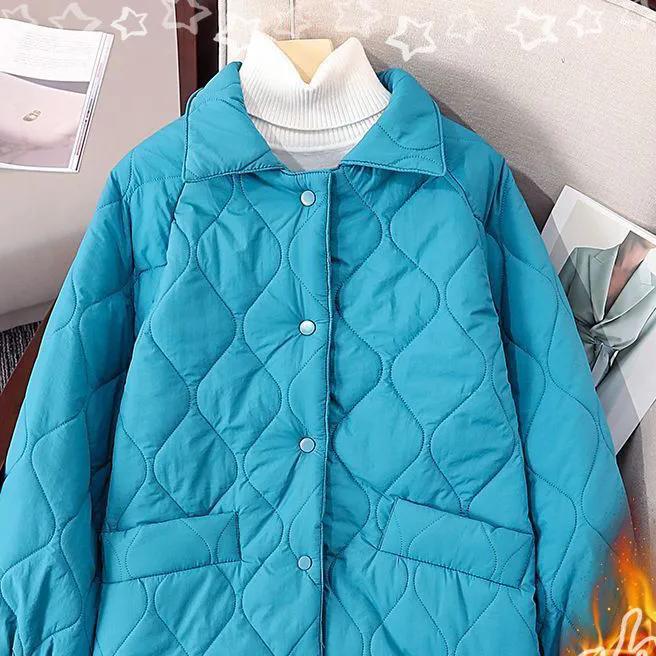 WTEMPO Spring Autumn Cotton Jackets with Pockets Harajuku Streetwear Thick Workwear Large Size V-neck Cotton Padded Coats