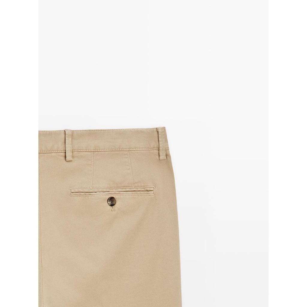 Masimodutti Slim Fit Micro Textured Pants