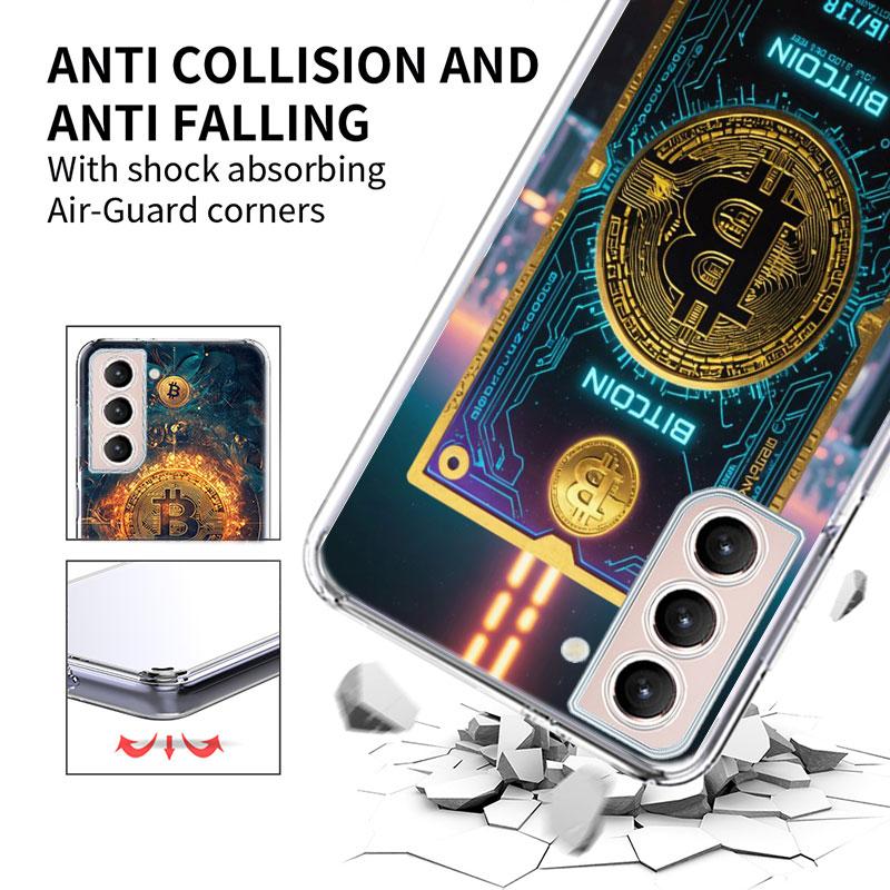Bitcoin Money Phone Case For Samsung Galaxy S25 Edge S24 S23 FE S21 S20 S10 Plus S22 S26 Ultra Cover Clear Cases TPU Capa Shell
