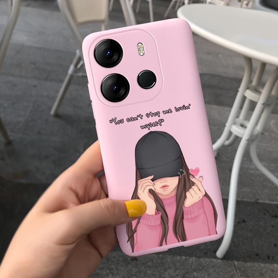 Phone Case for Infinix Smart 7 Plus Case X6517 Bumper Flower Girly Soft Silicone Cover for Infinix Smart 7 X6517 Funda Smart 7+