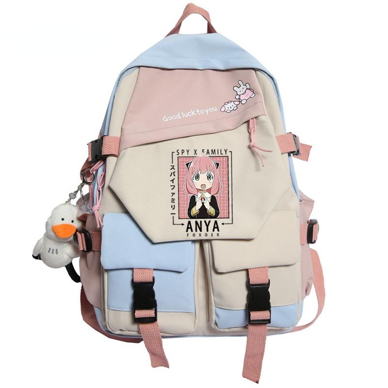 Backpack, Spy Play House, Large-Capacity Youth Schoolbag Outdoor Travel Bag Around Animation 19inch