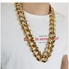 Hip Hop Exaggerated Plastic Local Tyrant Big Gold Chain Male Simulation Spoof Props Sunglasses Fake Gold Necklace Super Thick