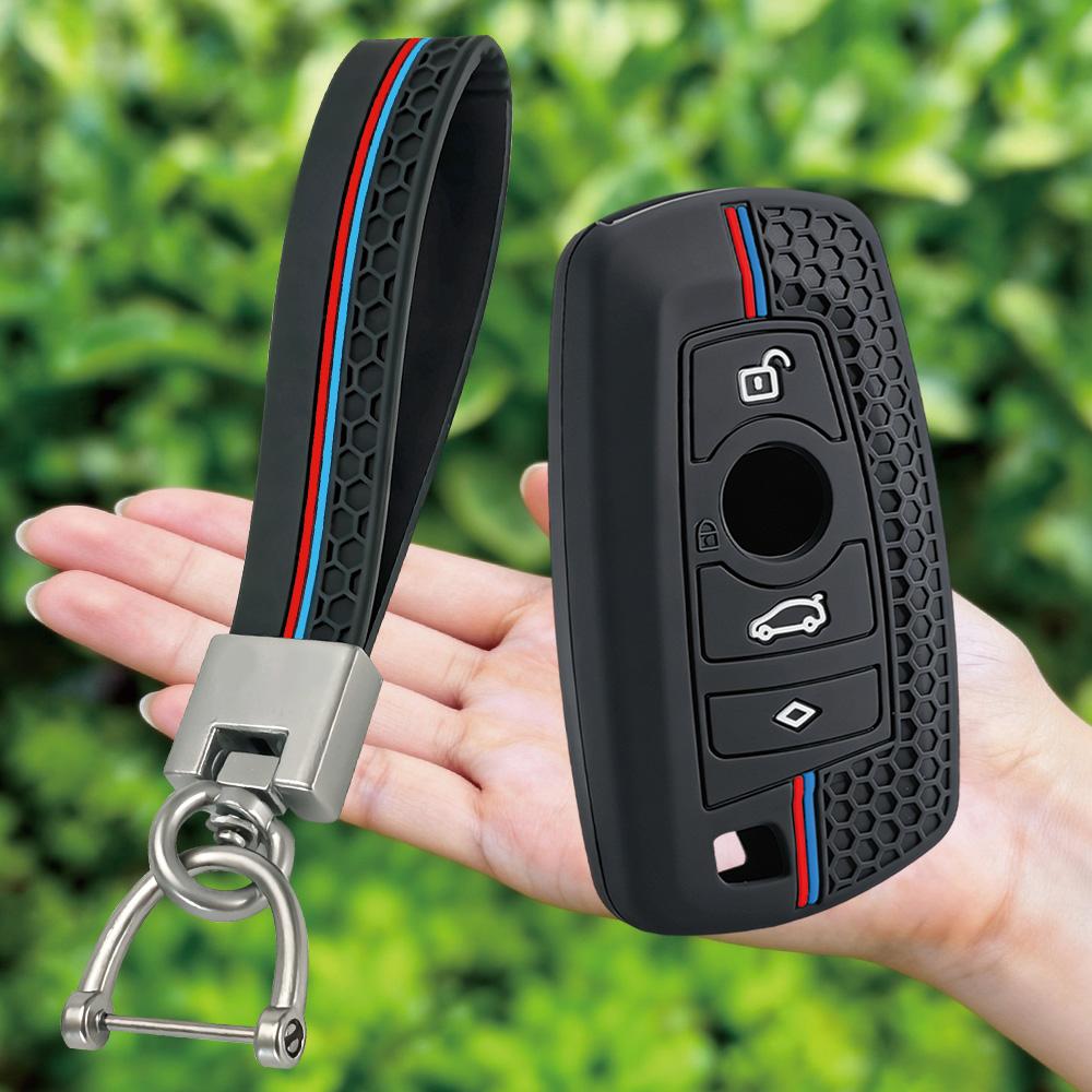 Silikon Auto Schlüsselanhänger Hülle Schale Fob für BMW F30 F31 F32 F34 F20 F21 F07 F10 1 3 5 7 Serie X1 X3 G01 X4 G02 X5 F15 F16 M3 M4