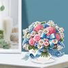 Flower DIY 2D Flat Acrylic Diamond Art Decorations Round Drill Crystal Art Craft Decoration for Adults Gift Home Decor