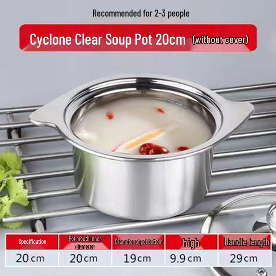 Stainless Steel Single-Serve Mini Hot Pot with Induction Compatibility and Extra Thick Design for One Person